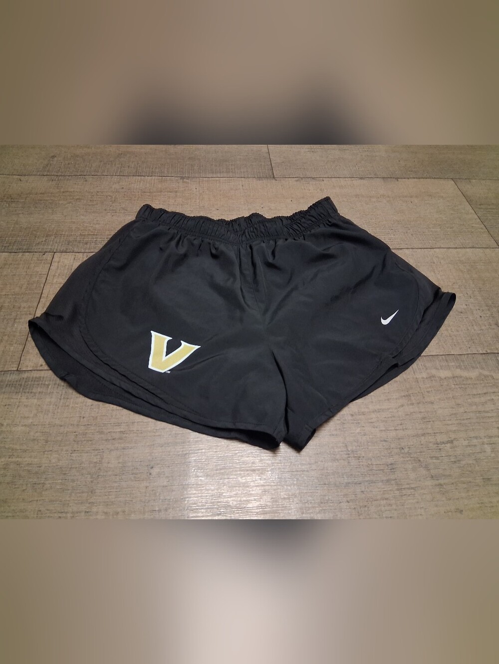 Nike Black Athletic Shorts with Yellow Vanderbilt Logo Sz M